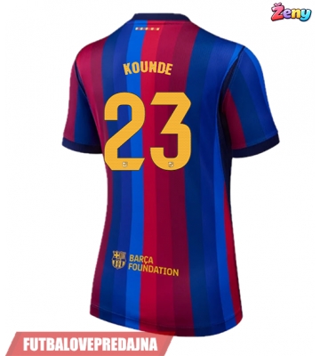 Lacne Ženy Futbalové dres Barcelona Jules Kounde #23 2026-27 Krátky Rukáv - Domáci